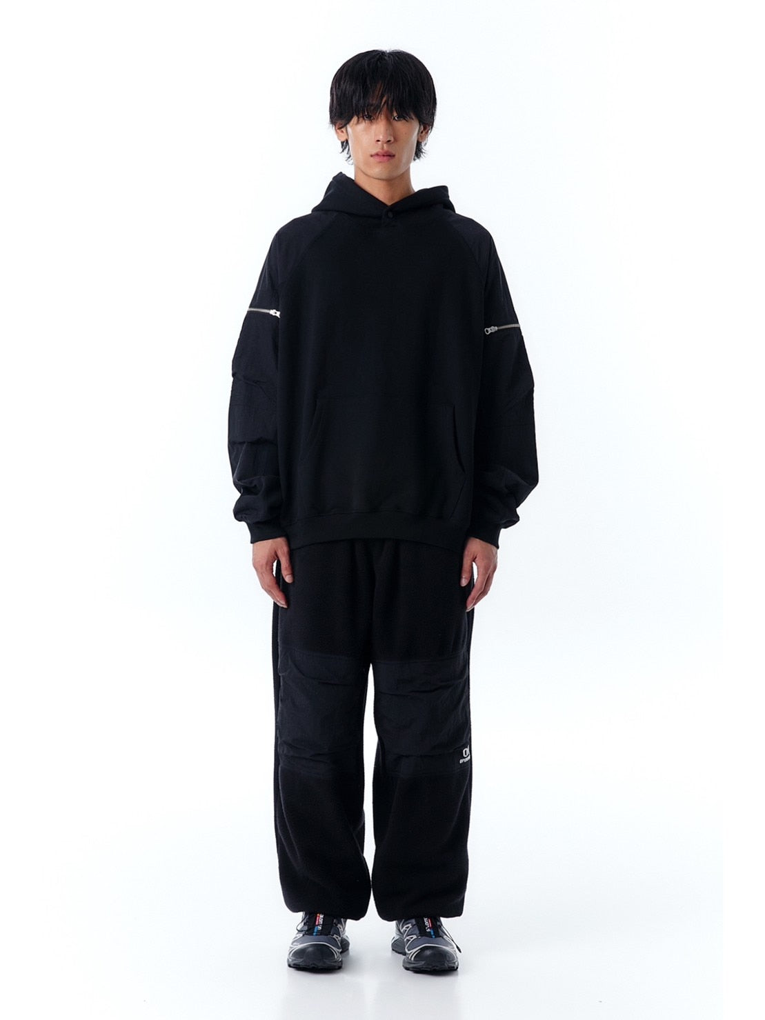 【OY】PANEL CONTRAST POCKET HOODIE