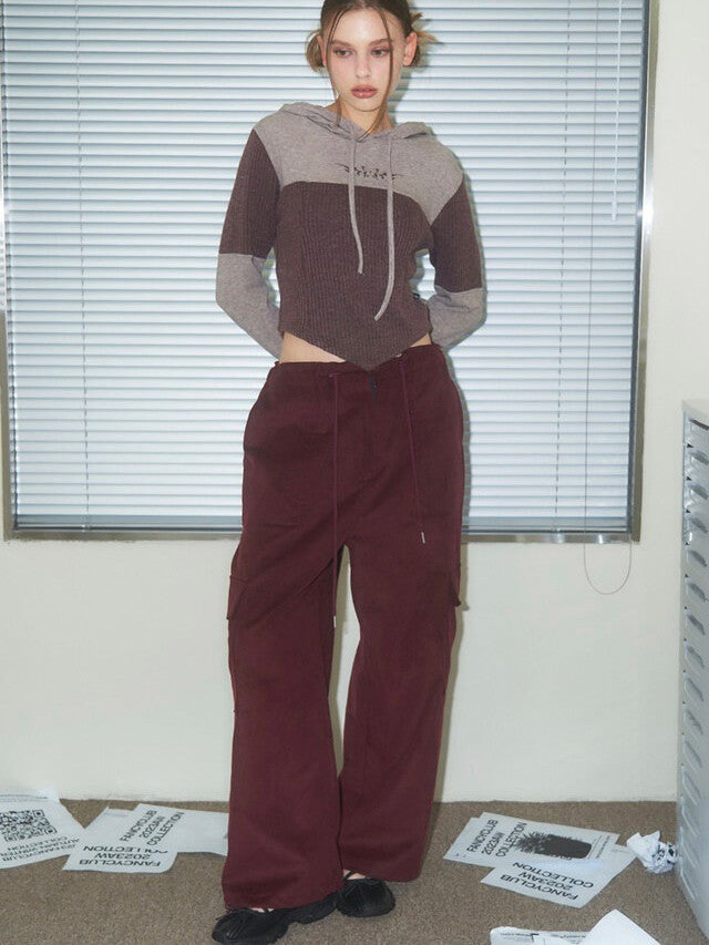 【FANCY CLUB】BOW RIBBED LAYERED HOODIE PART 1