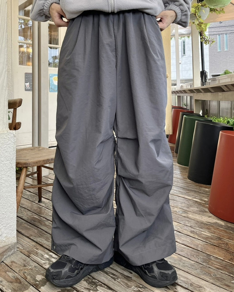 受注制【youll】snap button tuck wide pants (3color)