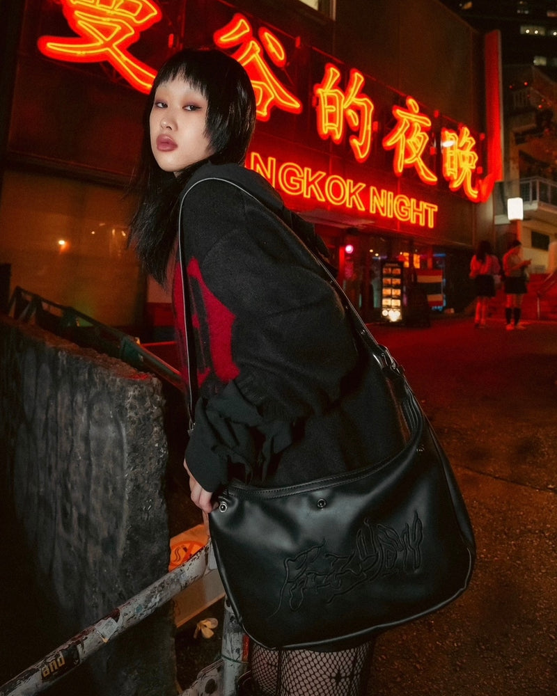 受注制【Bizarre Maiden】snapper fur leather shoulder bag