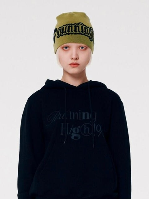 【runningHIGH】SKULL LOGO JACQUARD BEANIE