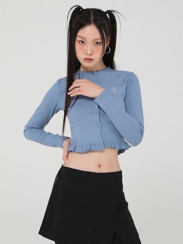 【Uglyshadow】CRYSTAL CARDIGAN / 【アグリーシャドウ】クリスタル長袖カーディガン