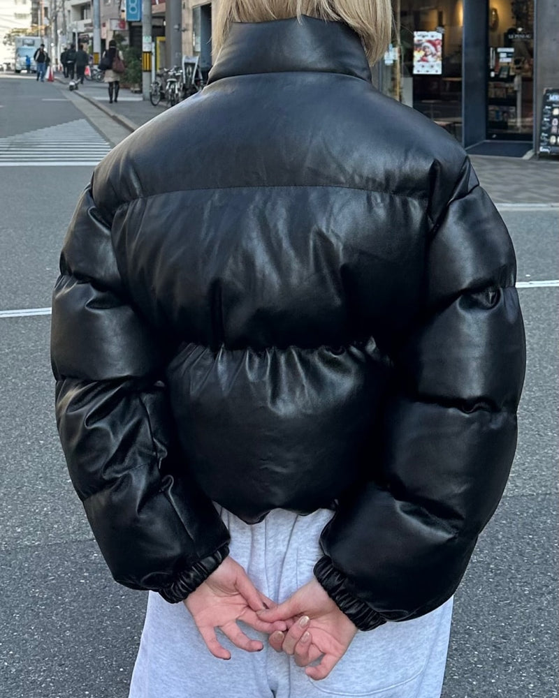 大阪店WEB限定受注制【Chikashitsu +】fake leather padded blouson