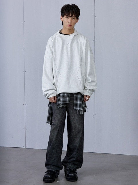 【ARCH by ROARINGWILD】GEOMETRIC LOOSE FIT HOODIE