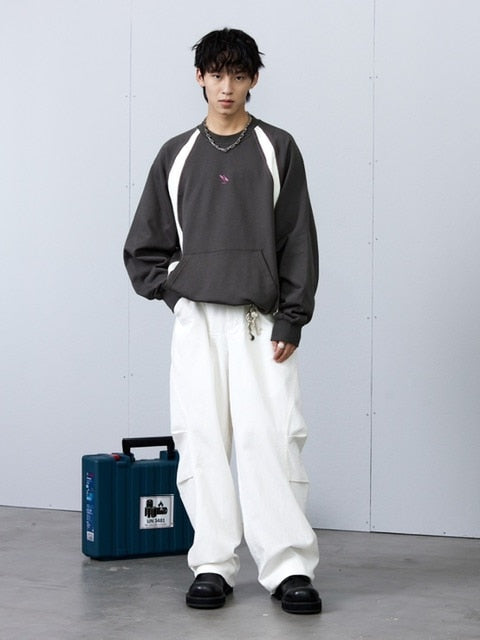 【ARCH by ROARINGWILD】STITCH PATCHWORK SWEATERSHIRT