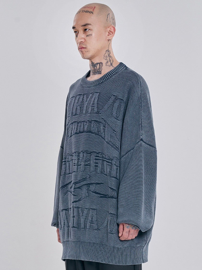 【AJOBYAJO】Total Logo Washed Sweater