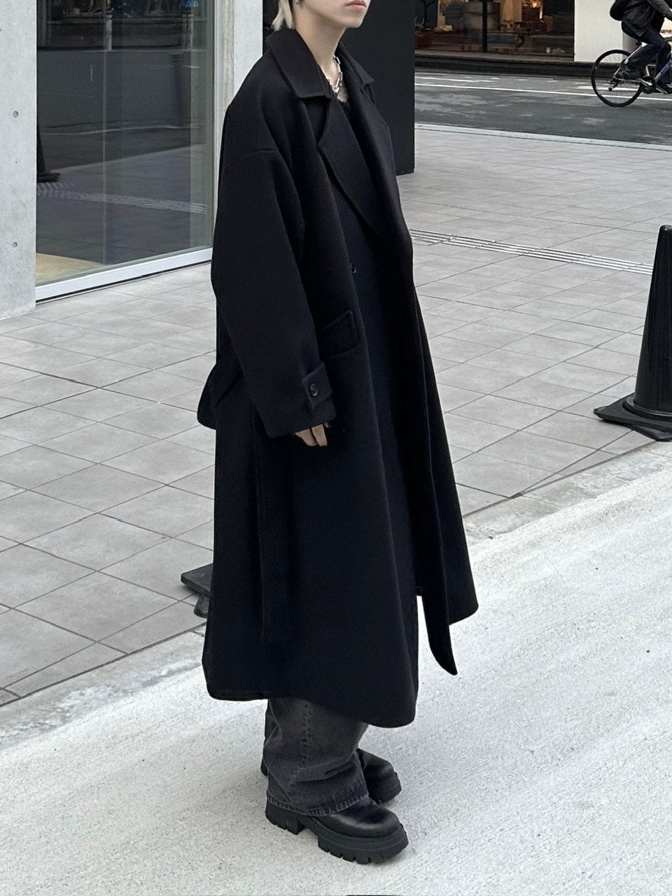 大阪店WEB限定【Chikashitsu +】oversized wool double coat (2color)