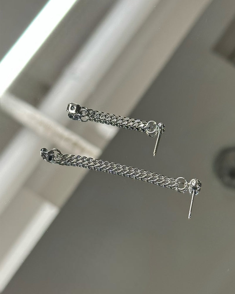 大阪店WEB限定受注制【Chikashitsu +】simple chain pierced earrring