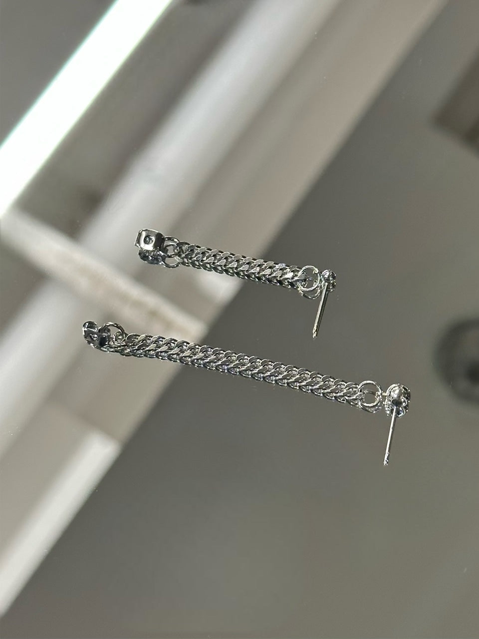 大阪店WEB限定受注制【Chikashitsu +】simple chain pierced earrring
