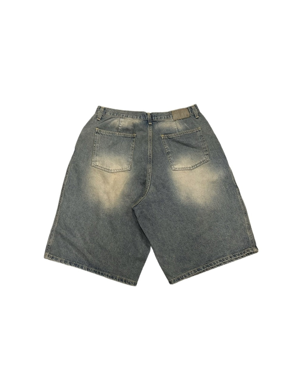 受注制【Never mind the XU】vintage wash denim half pants