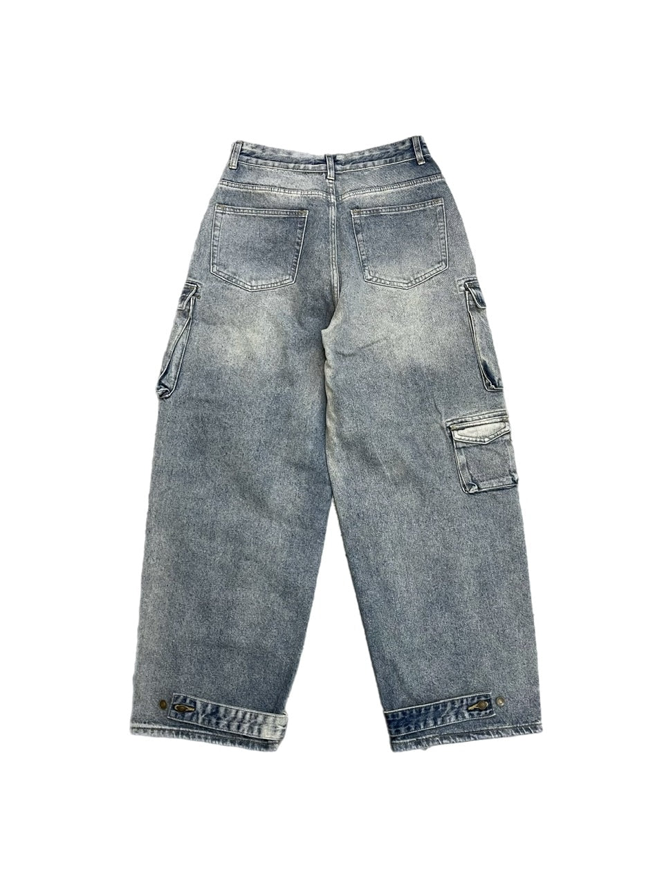 受注制【Chikashitsu +】vintage wash cargo denim pants (2color)