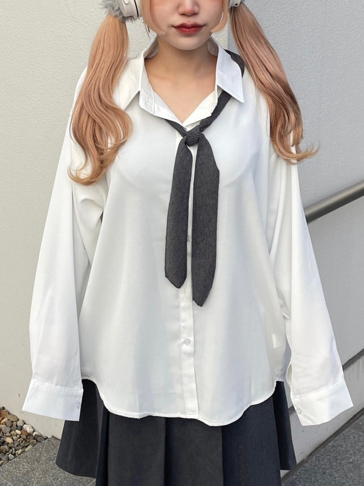 受注制【nmtc +】loose fit simple shirt