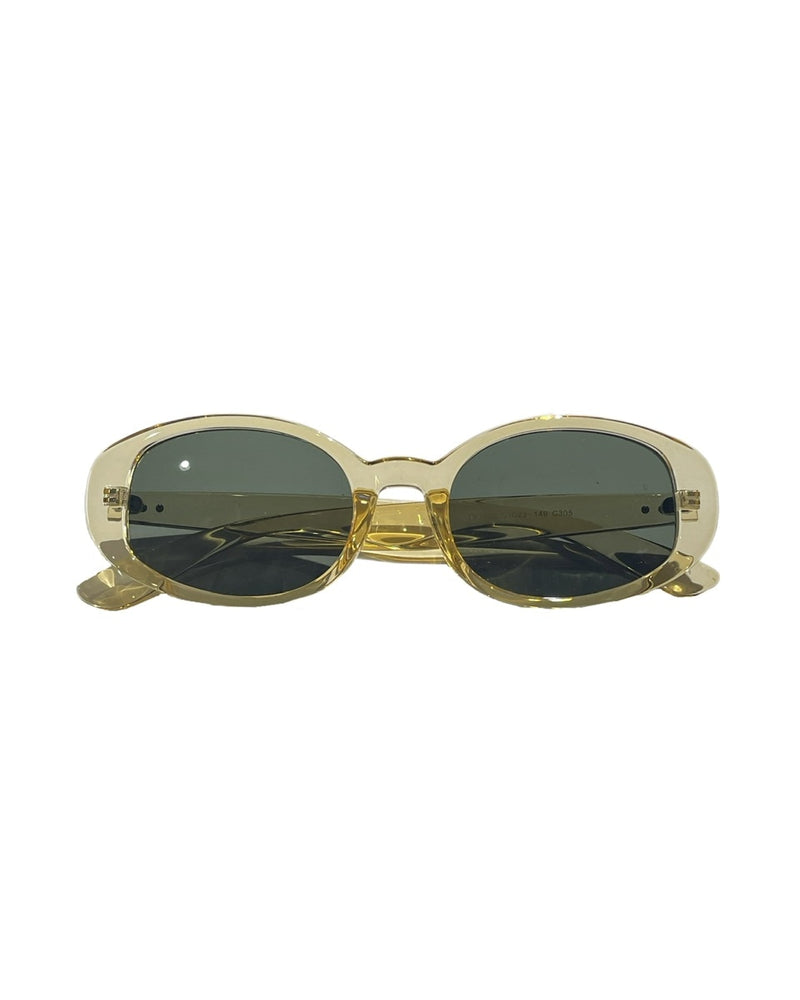 【Chikashitsu +】round bold color sunglasses (4color)