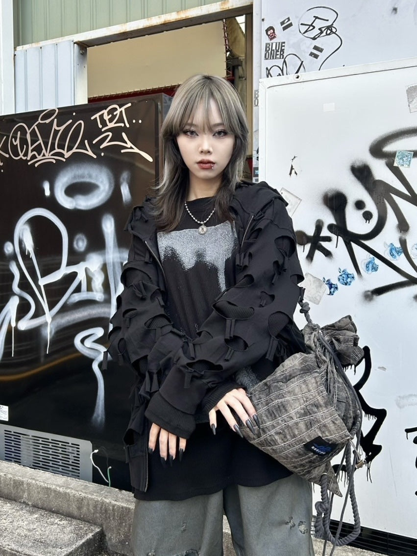 受注制【Never mind the XU】blurred vision thermal knit (2color)