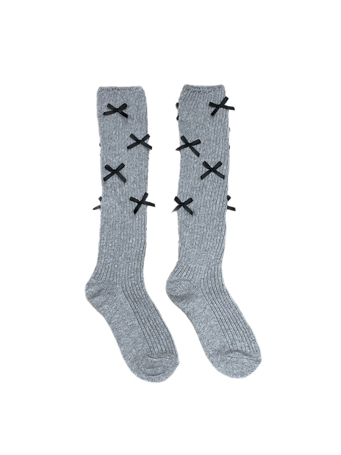受注制【Chikashitsu + LADIES】ribbon socks (4color)