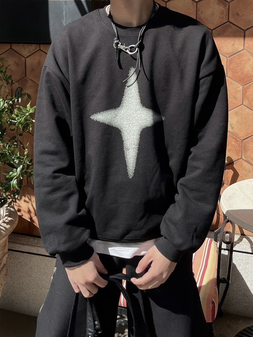 【youll】sparkle sweat shirt (2color)