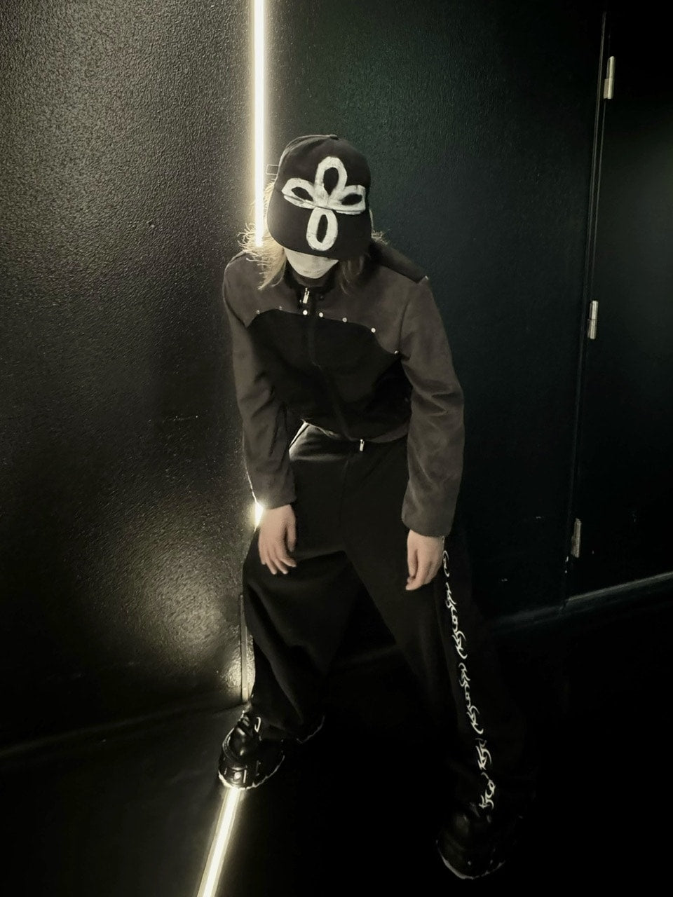 受注制【Never mind the XU】rivet suede biker jacket