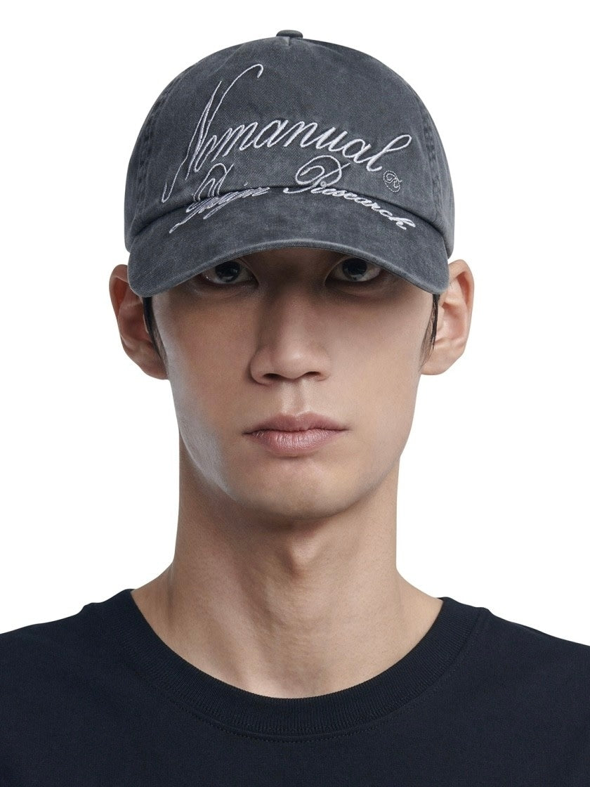 【NOMANUAL】CURSIVE LOGO BALL CAP