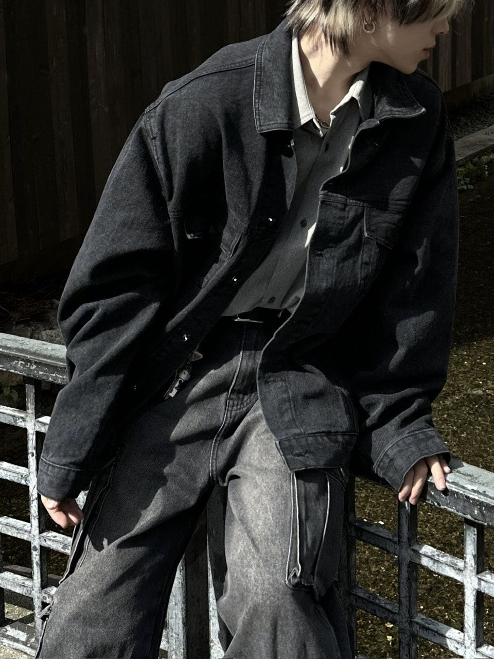 大阪店WEB限定受注制【Chikashitsu +】back design denim jacket