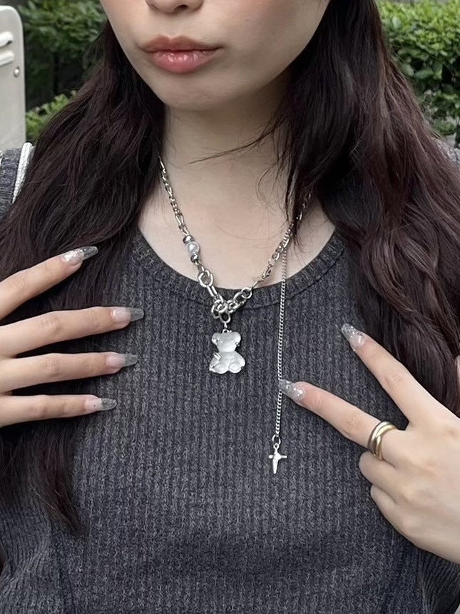 受注制【nmtc +】bear pendant necklace