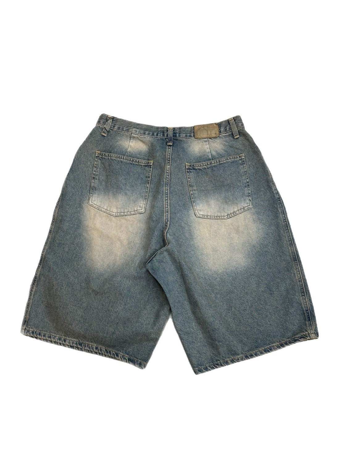 受注制【Chikashitsu +】vintage wash denim half pants