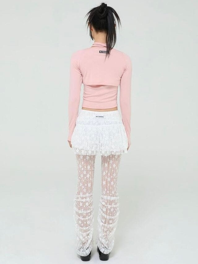 【Uglyshadow】BEADS TIE CARDIGAN SET / 【アグリーシャドウ】ビーズネクタイセット長袖カーディガン