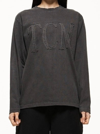 【THECOLDESTMOMENT】logo washed long sleeve
