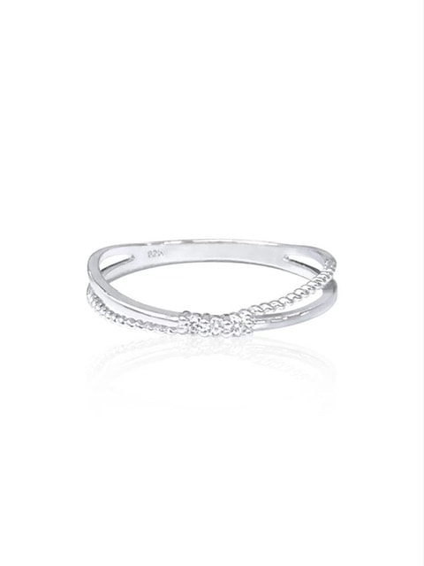 【BLACK PURPLE】silver925 gemline ring