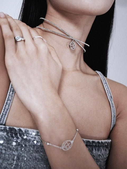 【BLACK PURPLE】silver925 Signity Slim Bracelet