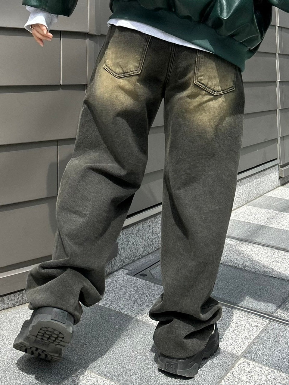 【Chikashitsu +】vintage wash semi wide denim pants 2 / 【チカシツプラス】ヴィンテージウォッシュセミワイドデニムパンツ