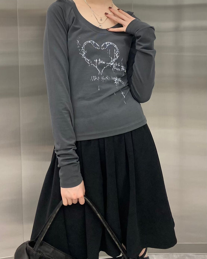 受注制【nmtc +】design hooded crop long sleeve (2color)