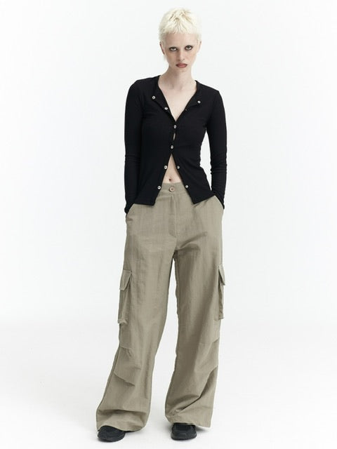 【ROCK CAKE】Nickel Snap Slim Cardigan