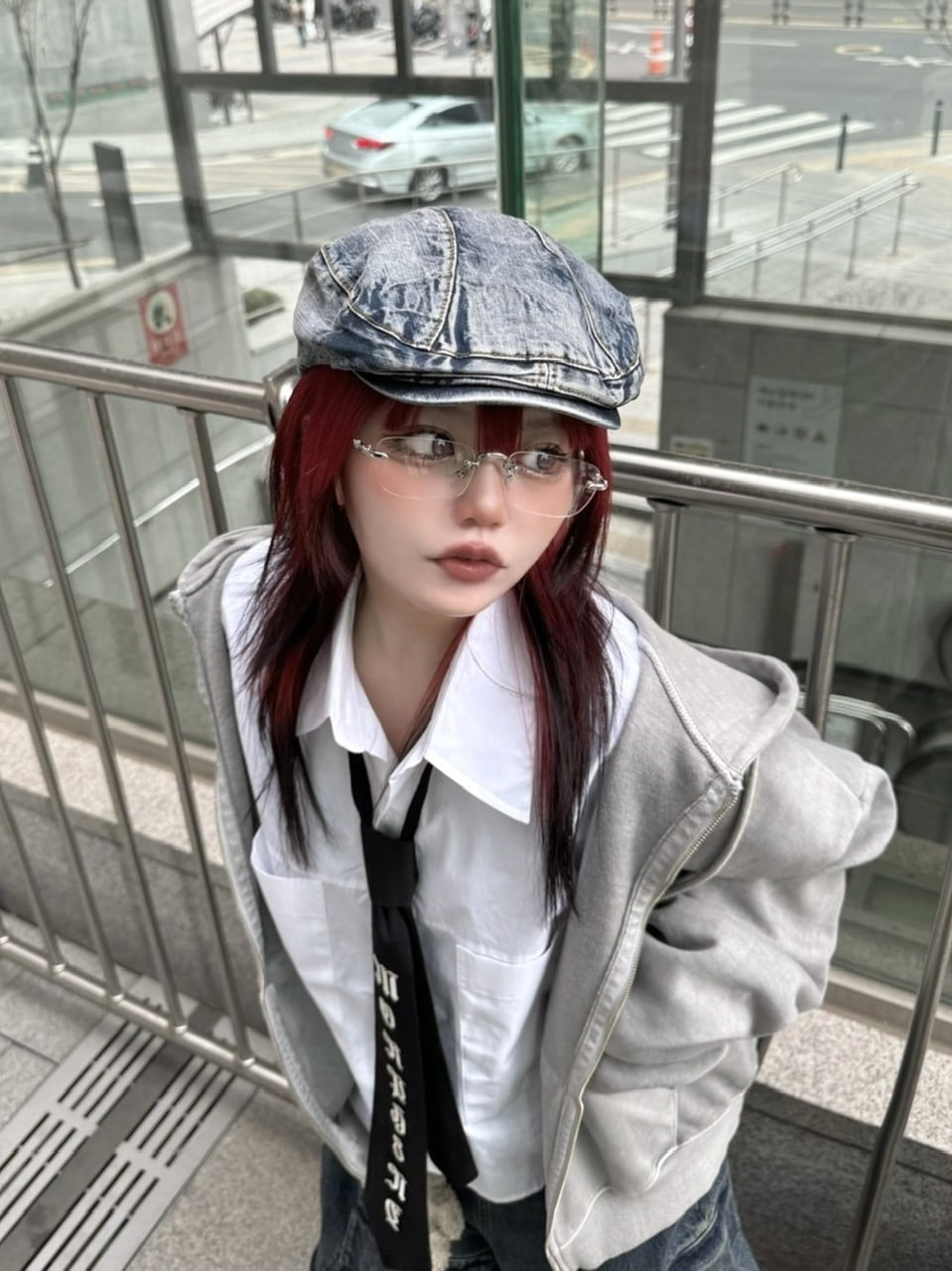 受注制【Never mind the XU】rimless square sunglasses / 【チカシツプラス】リムレススクエアアイグラス