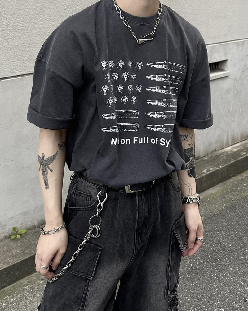 大阪店WEB限定【Chikashitsu +】pigment bullet t-shirt