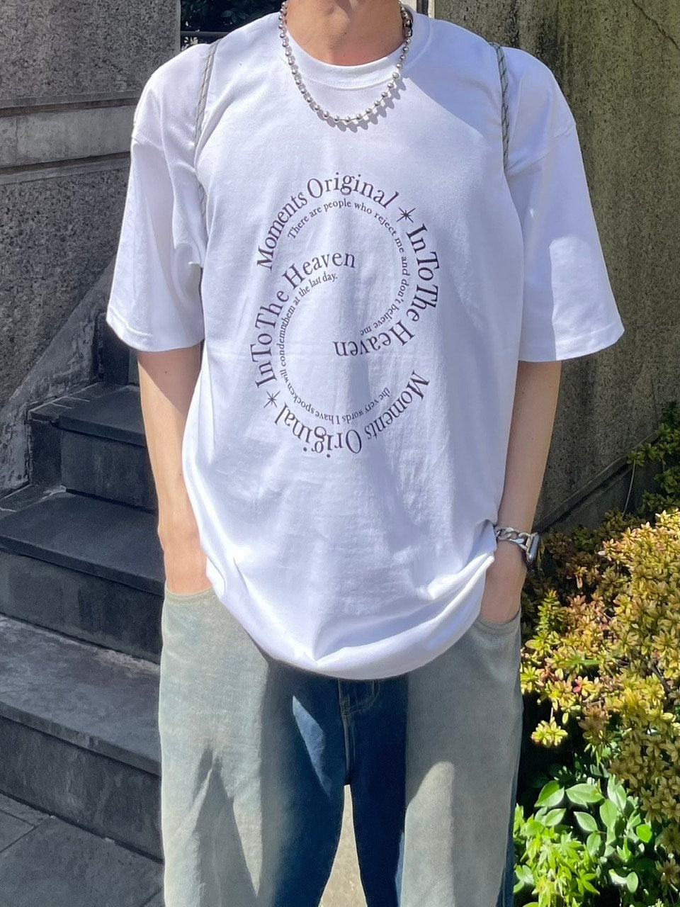 受注制【Chikashitsu +】logo graphic t-shirt 2 (3color) / 【チカシツプラス】グラフィックロゴプリント半袖Tシャツ