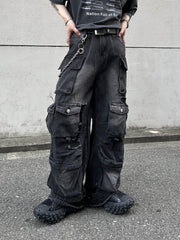 大阪店WEB限定【Chikashitsu +】utility cargo denim pants