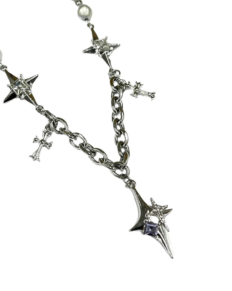 受注制【Never mind the XU】galaxy pearl chain necklace