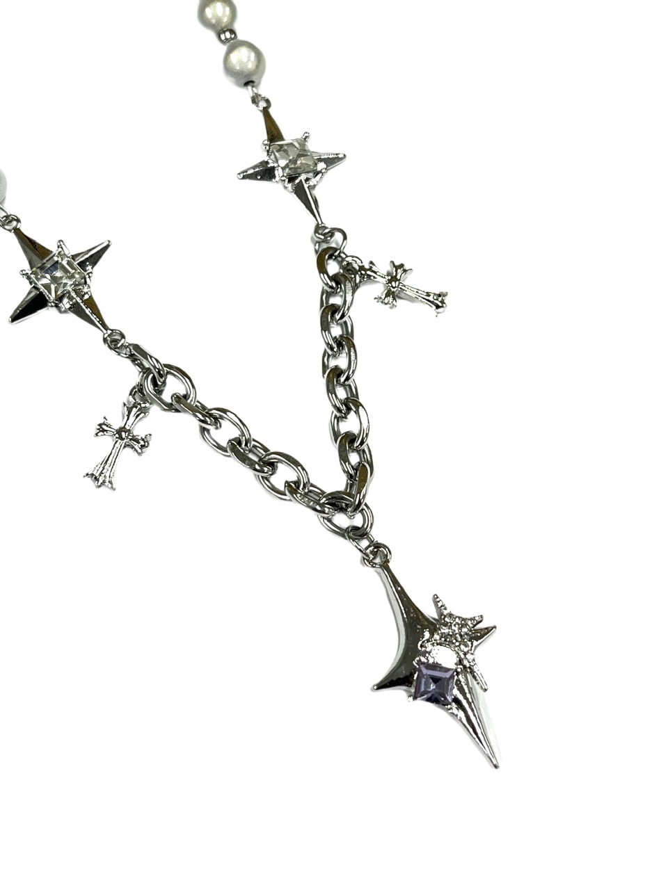 受注制【Never mind the XU】galaxy pearl chain necklace