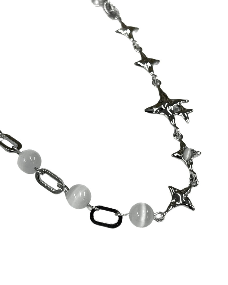 受注制【Never mind the XU】galaxy chain necklace / 【ネバーマインドザエックスユー】ギャラクシーチェーンネックレスシルバーネックレス