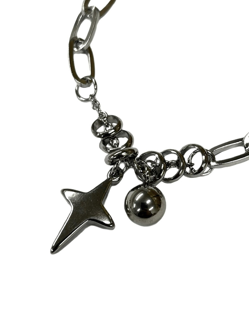 受注制【Never mind the XU】galaxy chain bracelet 2 / 【ネバーマインドザエックスユー】ギャラクシーチェーンブレスレットシルバーブレスレット