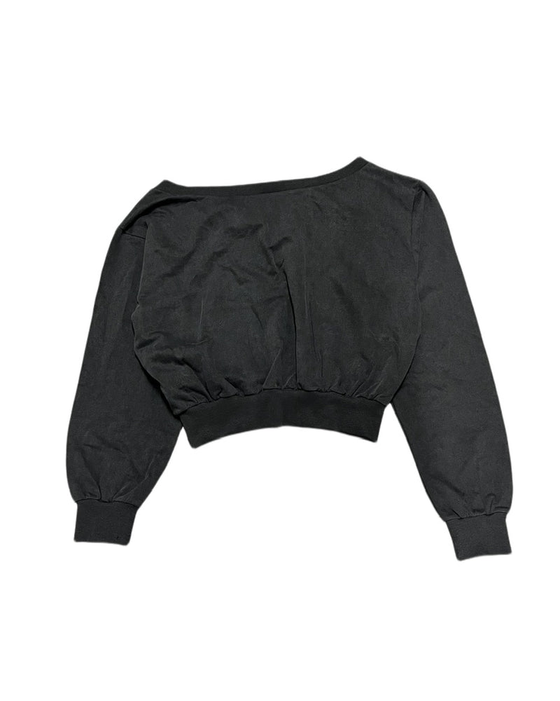 受注制【Never mind the XU】one shoulder sweat tops / 【ネバーマインドザエックスユー】ワンショルダー長袖スウェットトップス