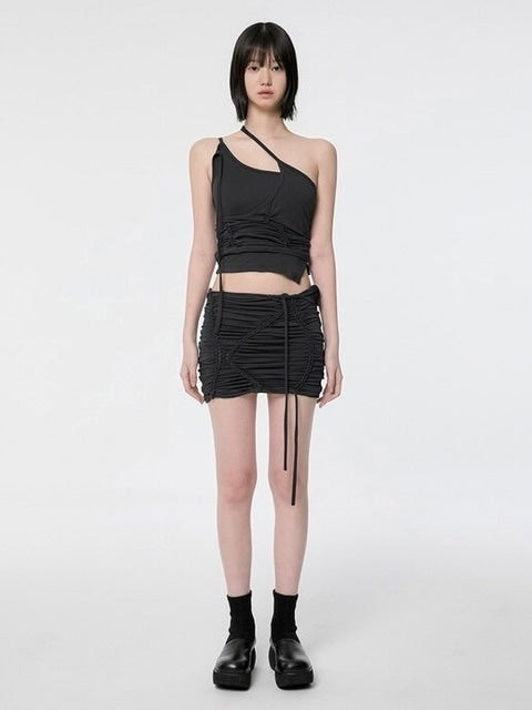 【FLAREUP】Handmade Twisted Skirt