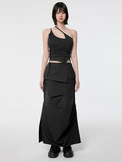 【FLAREUP】[SET] Handmade Twisted Layered Top