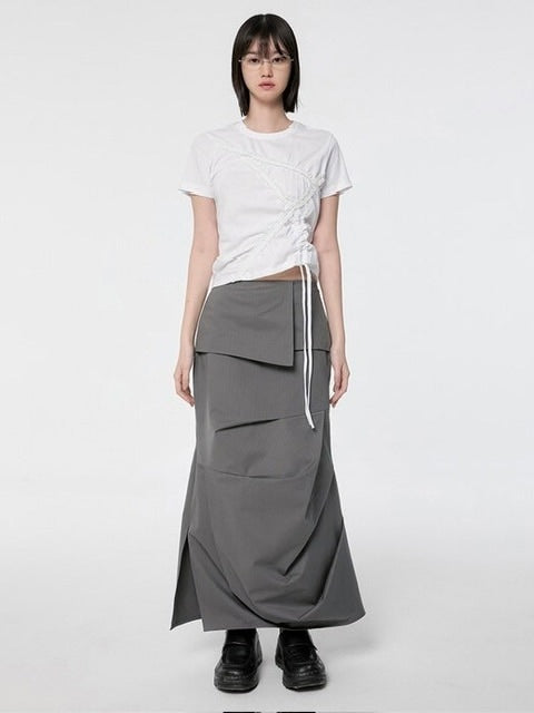 【FLAREUP】Diagonal Strap T-shirt