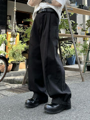 大阪店WEB限定受注制【Chikashitsu +】2tuck wide cotton pants (2color)