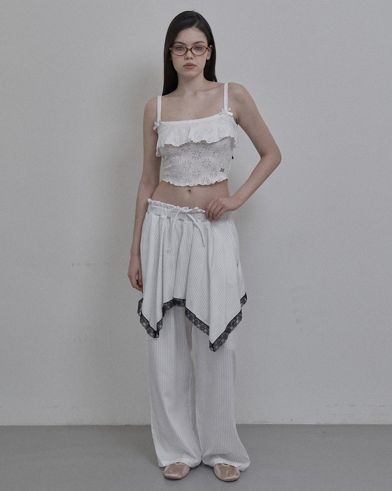 【SETUP‐EXE】FLOWER FRILL SLEEVELESS