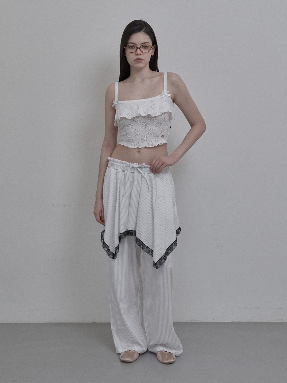 【SETUP‐EXE】FLOWER FRILL SLEEVELESS