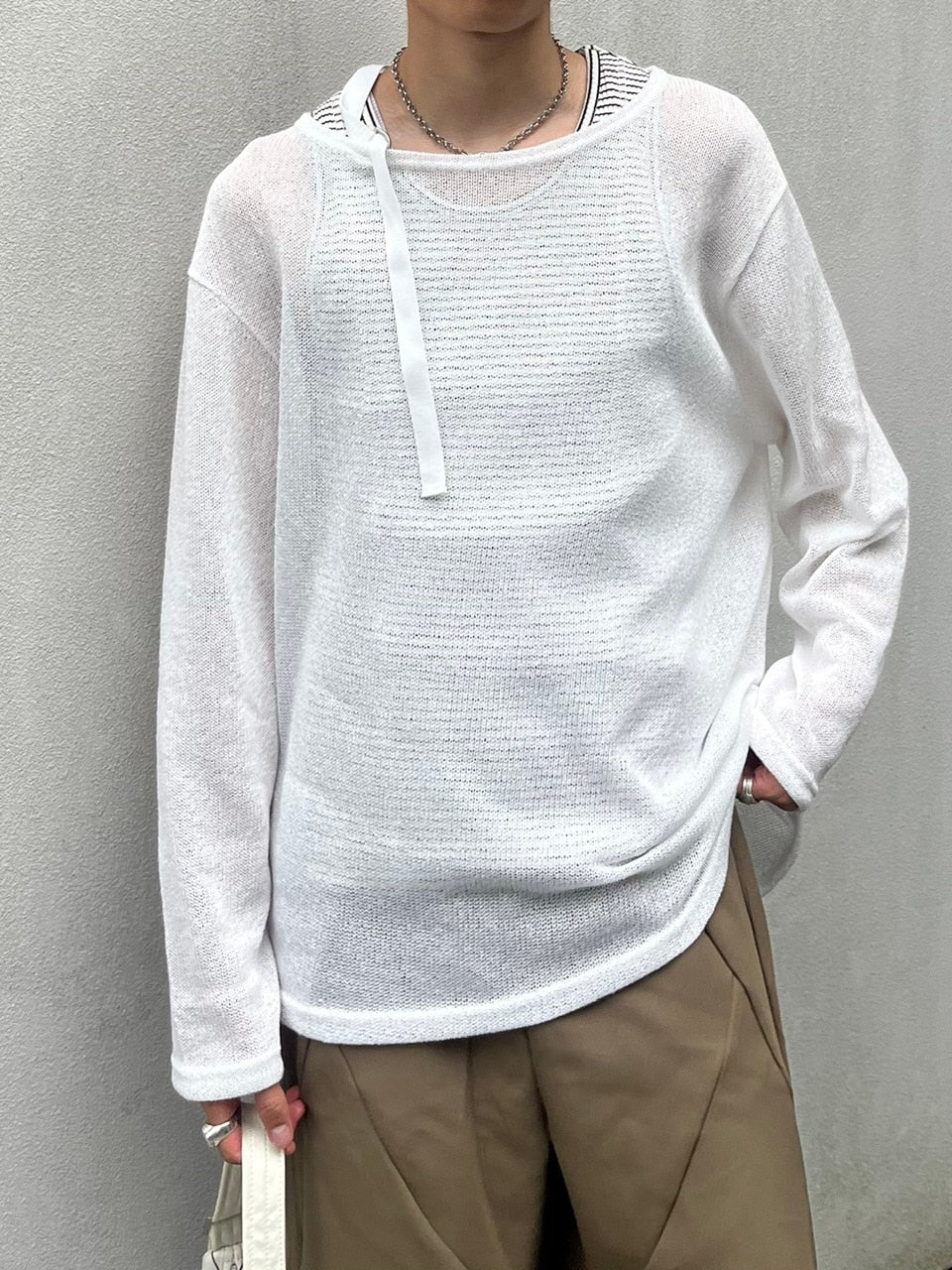 受注制【Chikashitsu +】belt design summer knit (3color)