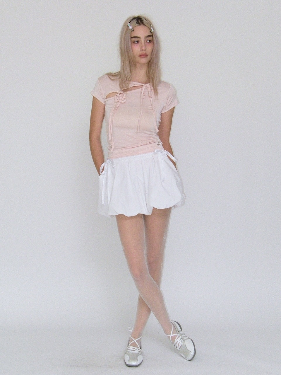 【CRANK】SHIRRING BALLOON SKIRT