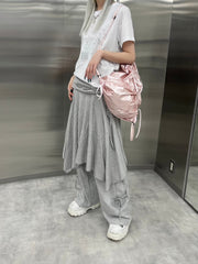 受注制【nmtc +】asymmetry midi skirt (2color)